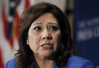 Solis: What do right-to-work laws and oil drilling have to do with jobs? AP