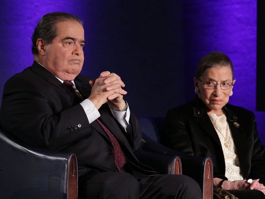 Justices Antonin Scalia and Ruth Bader Ginsburg in